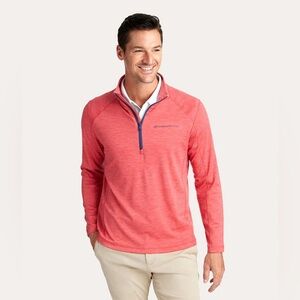 EUC Vineyard Vines On The Go Sankaty quarter zip pullover in sailors red  2XL